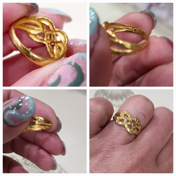 Stamp 18k Solid Gold Japan Ring 💍 Size 4.5 New - Picture 1 of 8